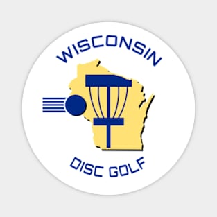 Wisconsin Disc Golf - State Shape Light Magnet